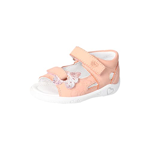 PEPINO Ricosta Mädchen Sandalen Silvi,Kinderschuhe,WMS:Mittel,offene Schuhe,Sandaletten,Klettverschluss,Kids,Peach (310),24 EU von PEPINO