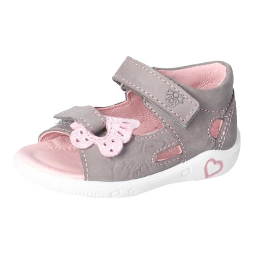 RICOSTA Mädchen Sandalen Silvi, Kinder Lauflernschuhe, Weite: Schmal, Klettverschluss, Freizeitschuhe, offene Schuhe, Strandschuhe, Graphit (450), 24 EU von RICOSTA
