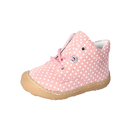 PEPINO Ricosta Mädchen Stiefel DOTS,Kinder Boots,WMS:Mittel,lose Einlage,Booties,Kinderschuhe,schnürstiefel,Leder,Strawberry (310),23 EU von PEPINO