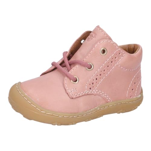 RICOSTA Mädchen Stiefel KELLY, Baby und Kleinkinder Lauflernschuhe, Weite: Schmal, lose Einlage, schnürstiefel, booties, leder, rose (320), 21 EU von RICOSTA