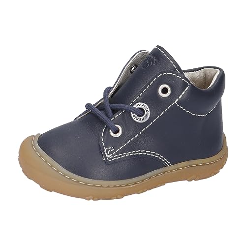 RICOSTA Unisex - Baby Stiefel Cory,Kinder Lauflernschuhe,WMS:Mittel,lose Einlage,schnürstiefel,Booties,Leder,Nautic (180),22 EU von PEPINO