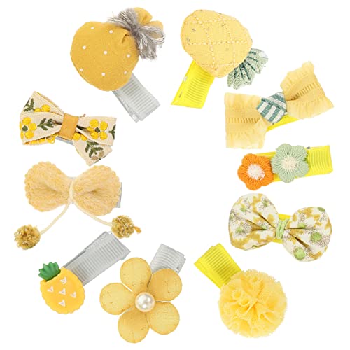PEPLAYTAL 10 Stück Haarspangen für Mädchen Süße Haarschmuck Clips Materialien Langlebig und Hautfreundlich für Kinder Bunte Haarklammern für Alltag und Besondere Anlässe von PEPLAYTAL