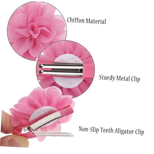 PEPLAYTAL 10 Stück Teiliges Bunte Chiffon blumen Haarspangen für Mädchen Hautfreundliche Bequeme Haarklammern Vielseitig Einsetzbar für Kinderhaarschmuck und Niedliche Styling accessoires von PEPLAYTAL