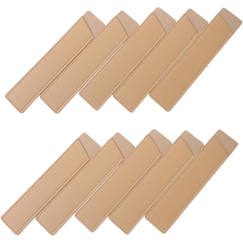 PEPLAYTAL 10 Stück Teiliges Leder Stifttaschen Pflege Stifthalter Handlich Tragbar für Krankenschwestern und Ärzte Stiftschutz Etui in Khaki Klein Elegant Schreibwaren Organizer von PEPLAYTAL