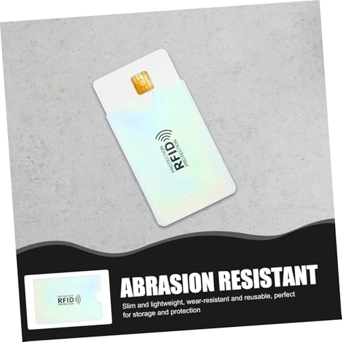 PEPLAYTAL 10 Stück Teiliges RFID blockierende Kartenhüllen aus Aluminiumfolie und Pet Schutz vor Scannen und Entmagnetisierung Leichte und Tragbare Schutzhüllen für Kreditkarten Ausweise von PEPLAYTAL