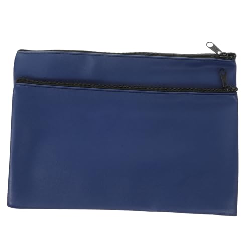 PEPLAYTAL 2 Stück PU Leder Geldtaschen mit Reißverschluss Strapazierfähige Banktasche zur Geldaufbewahrung Praktische Umschläge für Bargeldbudgetierung Geeignet für Büro Schule Reisen von PEPLAYTAL