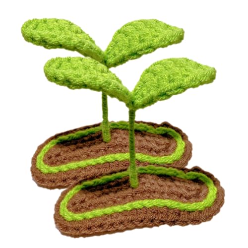 PEPLAYTAL 2 Stück Strick bean sprout haarspangen Pflanzliche Haarschmuck für Teenager Mädchen Lebendige Grüne Clips Weich und Vielseitig für Alltag und Party von PEPLAYTAL