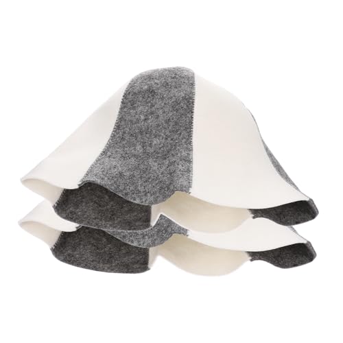 PEPLAYTAL 2 Stück Teiliges Filz Saunahut Wärmedämmend Wiederverwendbar Sauna Kopfbedeckung für Damen und Herren Atmungsaktiv Angenehm zu Tragen für Sauna und Dampfbad Zuhause von PEPLAYTAL