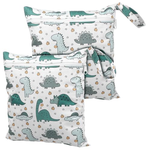 PEPLAYTAL 2stücke Cartoon Windeltaschen Mit Wasserdichtem Innenfutter Praktische Aufbewahrung Für Schwimmsachen Und Schmutzwäsche Geeignet Für Junge Mädchen Und Kleinkinder von PEPLAYTAL
