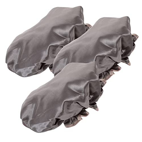 PEPLAYTAL 3 Stück Doppellagige Wasserdichte Duschhaube für Damen und Mädchen Elastischer Haarschutz für Duschen Spa und Make Up Atmungsaktiv und Langlebig Passend für Erwachsene von PEPLAYTAL