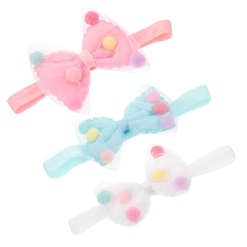 PEPLAYTAL 3 Stück Teiliges Haarband mit Schleife aus Weichem Elastisches Stirnband für Neugeborene und Kleinkinder Niedliche Kopfbedeckung in Blau und Weiß für Fotoshootings und Alltag von PEPLAYTAL