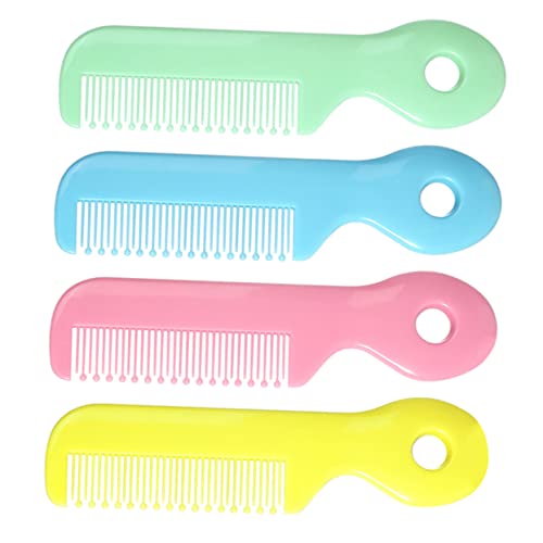 PEPLAYTAL 4 Stück Teiliges Haar Kamm mit Runden Zähnen Sicherer Leichter Junge Mädchen Haarkamm für Empfindliche Kopfhaut zur Sanften Knotenentfernung und Pflege von Säuglingshaar von PEPLAYTAL