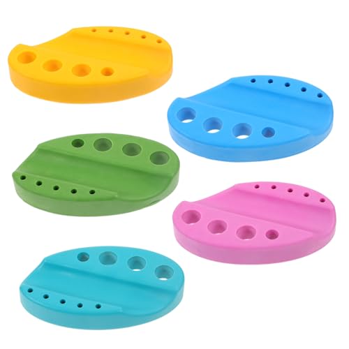 PEPLAYTAL 5 Stück Teiliges Tattoo Pigment Tassenhalter aus Weichem Silikon Stabil Tattoo Ink Cup Base Organizer für Augenbrauen Lippen makeup Farbige Halter und Farben von PEPLAYTAL