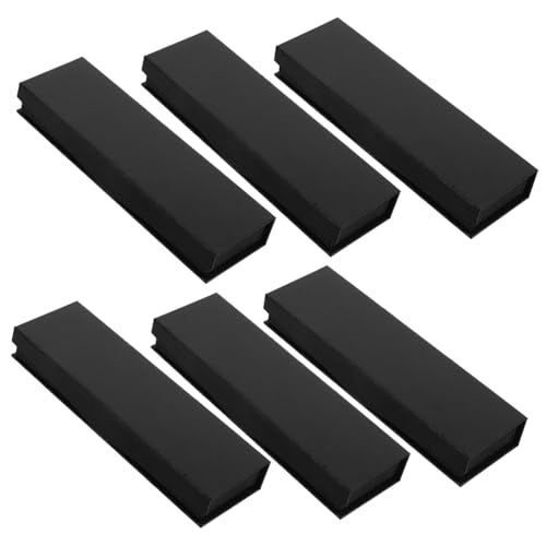 PEPLAYTAL 6 Stück Stiftebox Schwarz mit Aufbewahrungsbehälter Klappbar Langlebig für Büro Schule Zuhause Praktischer Stifthalter und Organizer für Stifte Bleistifte und Schreibwaren von PEPLAYTAL