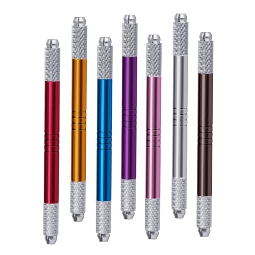 PEPLAYTAL 7 Stück Teiliges Microblading Manual Tattoos Stift Doppelseitige Professionelle Augenbrauen Tattoo Stifte Langlebig Leicht zu Bedienen für Präzise Härchenzeichnung und Dauerhafte von PEPLAYTAL