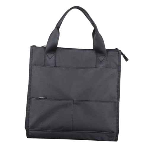PEPLAYTAL Business Handtasche Herren Robust mit Drei Fächern Mittelgroß für Laptop und Alltagstasche Arbeit Crossbody Sling Bag Schwarz von PEPLAYTAL