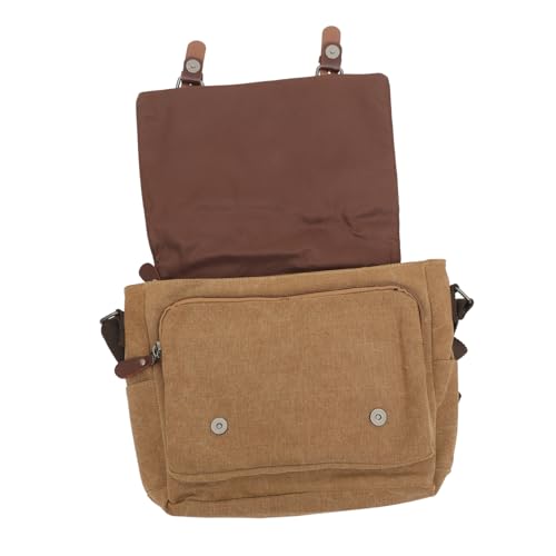 PEPLAYTAL Canvas Messenger Bag Umhängetasche Großes Fassungsvermögen Leicht Schultertasche Student Crossbody Alltag Reise Freizeit Karikafarbe von PEPLAYTAL