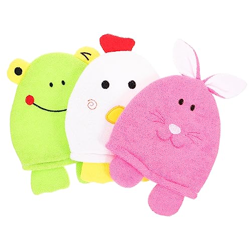 PEPLAYTAL Duschhandschuhe Mit Peeling-schrubber Badehandschuhe Für Kinder Weiche Fäustlinge Für Das Familienbad von PEPLAYTAL