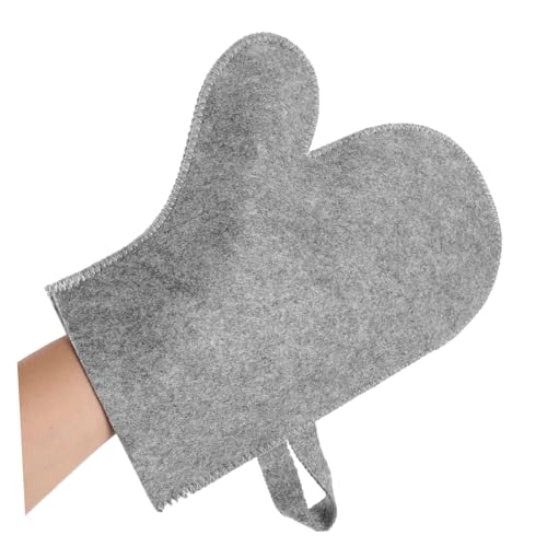 PEPLAYTAL Filz Saunahut mit Dicker Filzsaunamütze Wasserabsorbierendem Saunahandschuh und Weicher Sauna Matte Atmungsaktiv Hautfreundlich für Damen und Herren Sauna Wellness Zubehör von PEPLAYTAL