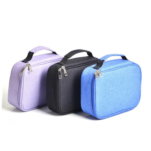 PEPLAYTAL Großes Federmäppchen mit Fächern Reißverschluss Stift Tasche Leichter Organizer für Farbstifte Aquarellstifte und Marker Tragbare Stiftetasche für Schule und Büro Schwarz von PEPLAYTAL