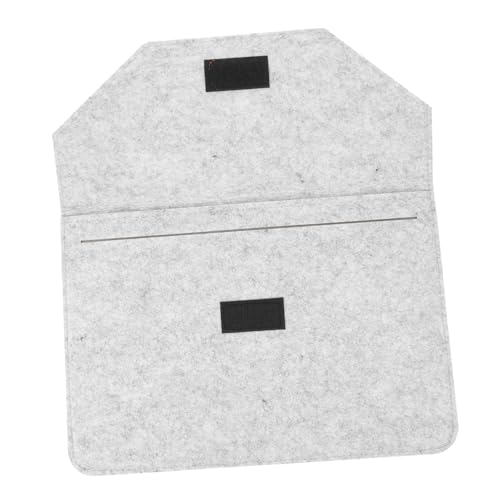 PEPLAYTAL Laptop Tasche Leichtgrau Filz Hülle Stoßfest Weich Gefüttert Notebook Schutz Kompatibel für Tablet Computer Tragbar Organizer Tasche von PEPLAYTAL