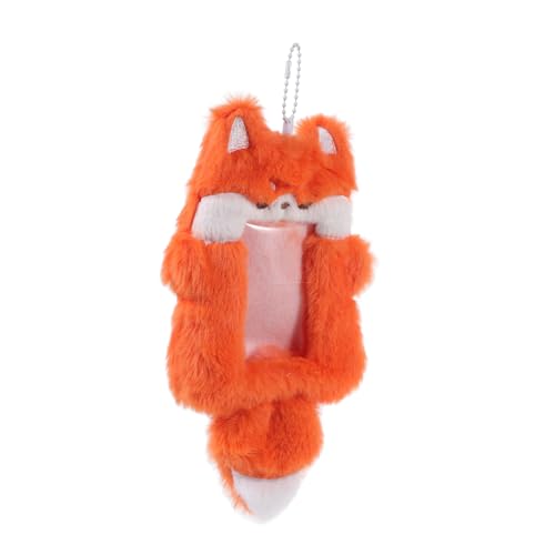 PEPLAYTAL Plüsch Kartentasche mit Schlüsselanhänger Niedliche Cartoon Tier Form Weicher Fotokartenhalter Praktische Geld und Kreditkartenhülle für Frauen Stylisches von PEPLAYTAL