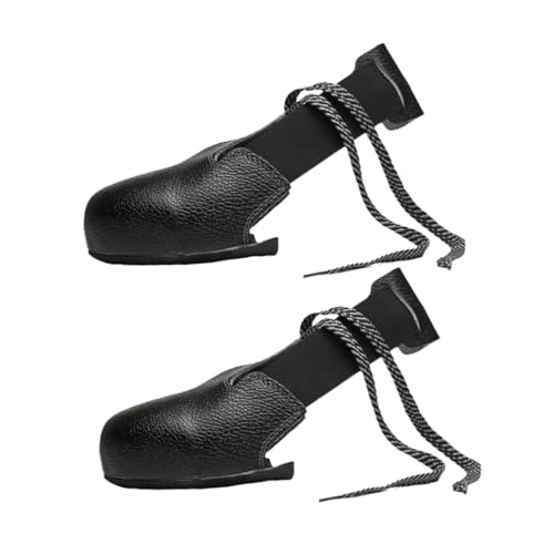 PEPLAYTAL Sicherheits schuhüberzieher mit Stahlkappe Robust und Atmungsaktiv Stoßfest rutschfest Wiederverwendbar in Schwarz Arbeitsschutz für Baustellen und Labore von PEPLAYTAL