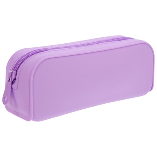 PEPLAYTAL Silicone Federmäppchen Groß Kapazität Federtasche mit Reißverschluss für Mädchen Damen Tragbar Praktisch Organizer Pencil Case von PEPLAYTAL