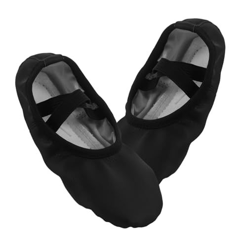 PEPLAYTAL Tanzschuhe Damen Ballettschuhe Ballettschuhe Erwachsene Tanzschuhe Ballerinas Schuhe Damen Ballerinas No Tie Pu Schwarz von PEPLAYTAL