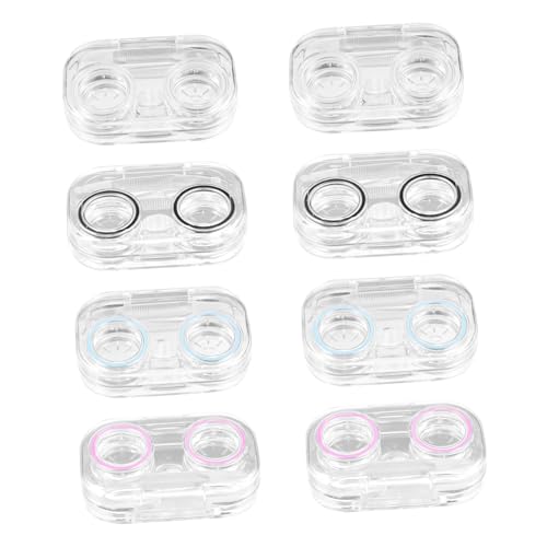 PEPLAYTAL Teiliges Transparentes Kontaktlinsenetui Tragbare Dichte Aufbewahrung Sicherer Linsenhalter für Damen Herren Reisen Alltag und Outdoor Geeignet von PEPLAYTAL