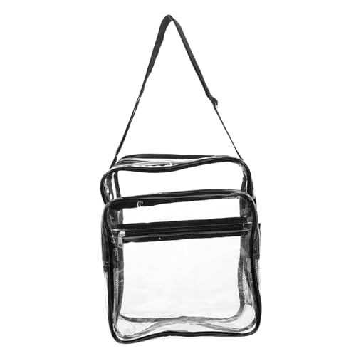 PEPLAYTAL Transparente Leichte Outdoor PVC Schultertasche mit Reißverschluss Kompakte Tragbare Umhängetasche für Damen Transparente Reisetasche für Alltag und Reisen von PEPLAYTAL