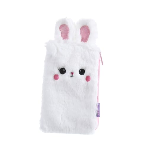 PEPLAYTAL Weiches Plüsch Federmäppchen mit Hasenohren Multifunktionale Stifttasche für Schule und Büro Waschbar Geräumig Modisch für Mädchen und Vielseitige Aufbewahrungstasche für Stifte von PEPLAYTAL