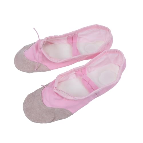 PEPLAYTAL rutschfeste Ballettschuhe aus Canvas mit Langlebiger Sohle Verstellbarem Elastikband Atmungsaktiv für Erwachsene Tanzschläppchen von PEPLAYTAL