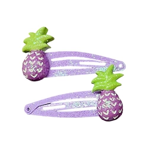 2 Stück Haarspangen für Mädchen mit Blumen und Obstkuchen, Kinderhaarschmuck, einfach zu bedienen und weich im Haar von PEPWE