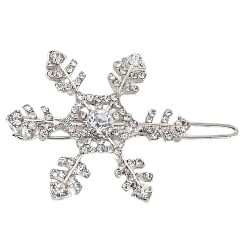 2 schöne Strass-Schneeflocken-Haarnadeln, minimalistisches Styling, Haarspangen, Kostüm-Zubehör von PEPWE