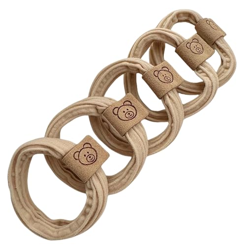 5 Stück vielseitige einfache Haargummis, elastisches Haarseil, Bären-Haarringe, Haargummis, Bärenzubehör von PEPWE