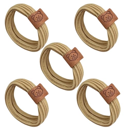 5 Stück vielseitige einfache Haargummis, elastisches Haarseil, Bären-Haarringe, Haargummis, Bärenzubehör 5 Stück vielseitige einfache Haargummis, elastisches Haarseil, Bären-Haarringe, Haargummis, Bärenzubehör von PEPWE