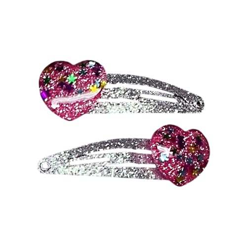 Bunte Haarspangen für Mädchen, mit Blume und Obstkuchen, Kinderhaarschmuck, einfach zu verwenden und sanft zum Haar, 2 Stück von PEPWE