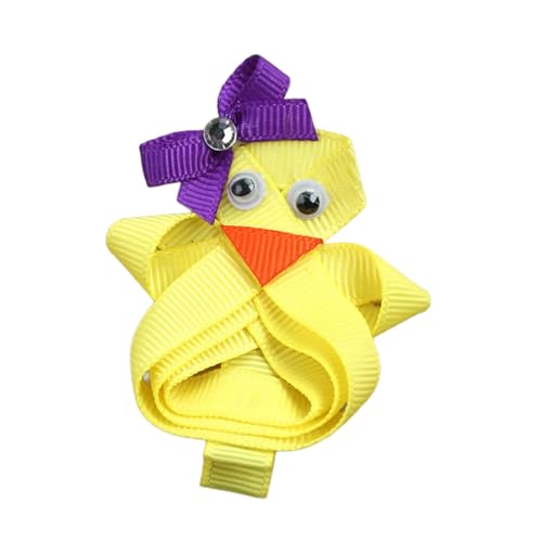 Haarspange aus Stoff mit Osterhasen/Huhn, schönes Haar-Accessoire, Stoff-Haarspange für Festivals, Themen, Veranstaltungen, Schule, Kinder, Haarnadel von PEPWE