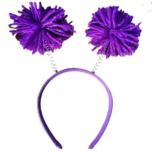 Karnevals-Regenbogen-Pompons, Stirnband, Studenten, Waschen, Gesicht, Make-up, Haarband, grünes Stirnband, Plüsch, Weihnachts-Haarreif von PEPWE