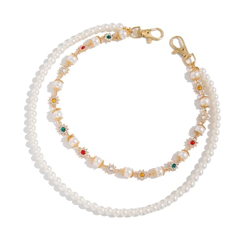 Modische Halskette mit Perlen und Strasssteinen, verziertes Ketten-Design, Schmuck-Accessoire für Damen, Street-Styles, Metall-Jeans-Halskette Modische Halskette mit Perlen und Strasssteinen, verziertes Ketten-Design, Schmuck-Accessoire für Damen, Street-Styles, Metall-Jeans-Halskette von PEPWE