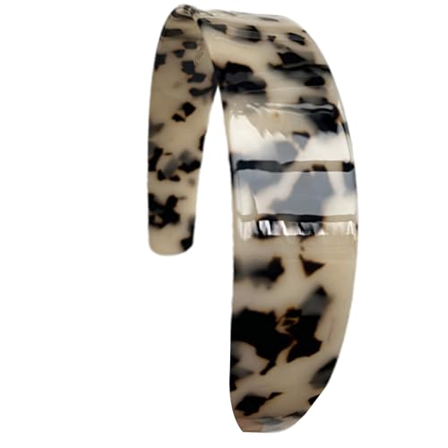 Modisches breites Damen-Stirnband, Leopardenmuster, Kunstharz, praktisch und leicht, Kopfschmuck für verschiedene Anlässe von PEPWE