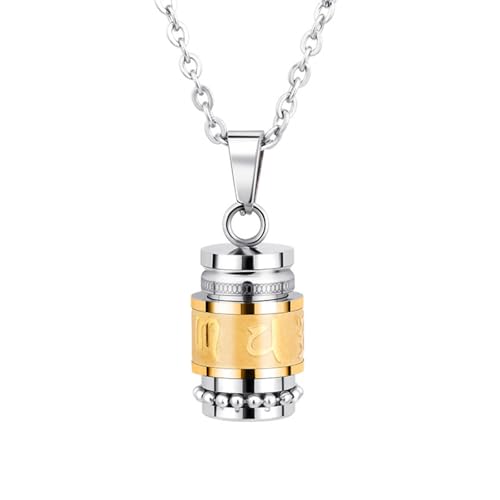 PEPWE Stilvolle buddhistische Mantras-Halskette, klare Gravur, Choker, verstellbare Länge, Schlüsselbeinkette für den täglichen Gebrauch, Glaubens-inspirierter Schmuck PEPWE Stilvolle buddhistische Mantras-Halskette, klare Gravur, Choker, verstellbare Länge, Schlüsselbeinkette für den täglichen Gebrauch, Glaubens-inspirierter Schmuck von PEPWE
