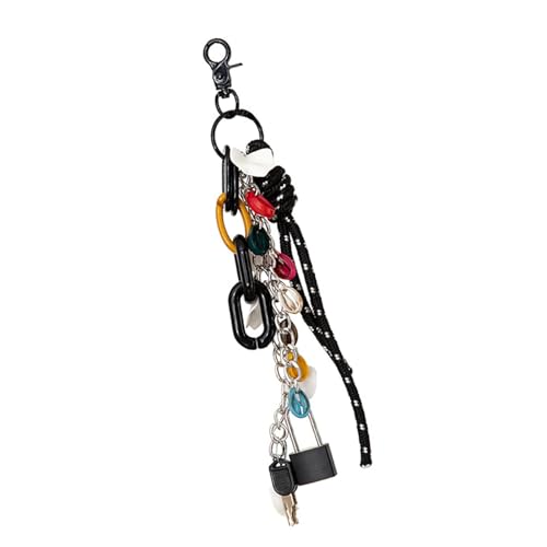 PEPWE Stilvoller Mehrzweck-Nylon-Kordelschloss, Kettenanhänger, modisches Accessoire für Handtaschen und Schlüssel, Dekoration, Uni-Designs PEPWE Stilvoller Mehrzweck-Nylon-Kordelschloss, Kettenanhänger, modisches Accessoire für Handtaschen und Schlüssel, Dekoration, Uni-Designs von PEPWE