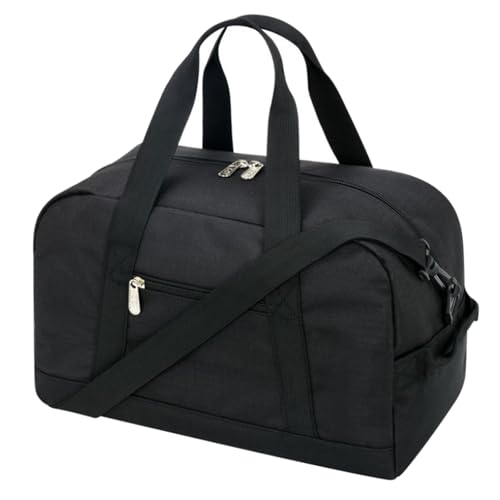 Reisetasche Multifunktionale Fitnesstasche Turnbeutel Sporttasche Kleine Übernachtungstasche Einfache Trainingstasche Weekenders Bag, Farbe: Schwarz von PEPWE