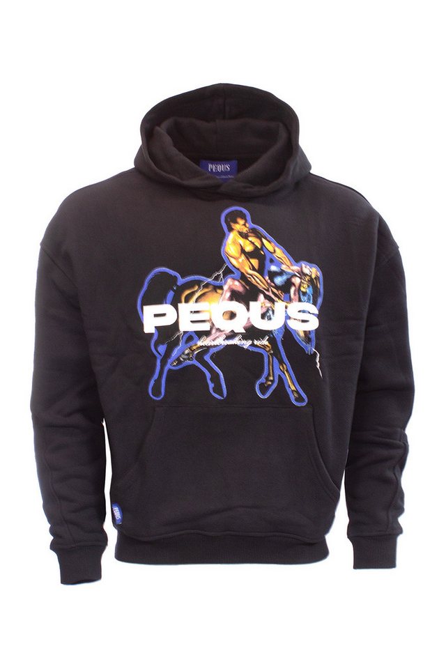 PEQUS Hoodie Pequs Herren Heartbreaking Ride Hoodie Oversize Schwarz XL von PEQUS