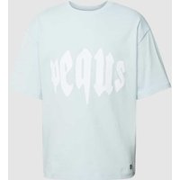 PEQUS Oversized T-Shirt mit Label-Print in Hellblau, Größe S von PEQUS