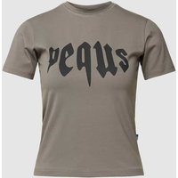 PEQUS T-Shirt mit Label-Print in Graphit, Größe L von PEQUS