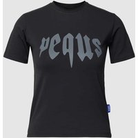 PEQUS T-Shirt mit Label-Print in Black, Größe M von PEQUS