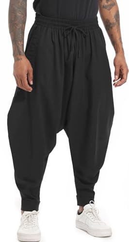 PERDONTOO Haremshose für Herren und Damen, Baumwolle, Baggy, Genie, Boho-Hose - - 54 von PERDONTOO